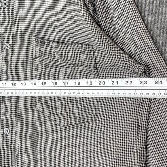 Guess Shirt Mens L Black White Houndstooth Flannel Vintage Classics Button Up - Picture 6 of 10